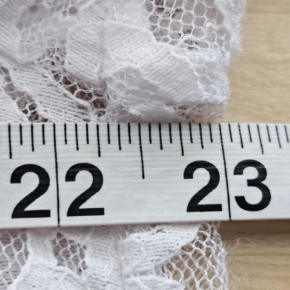 White Lace Button Up Mother Of Pearl Buttons Size 1X See Through Sexy Romantic - Picture 8 of 10